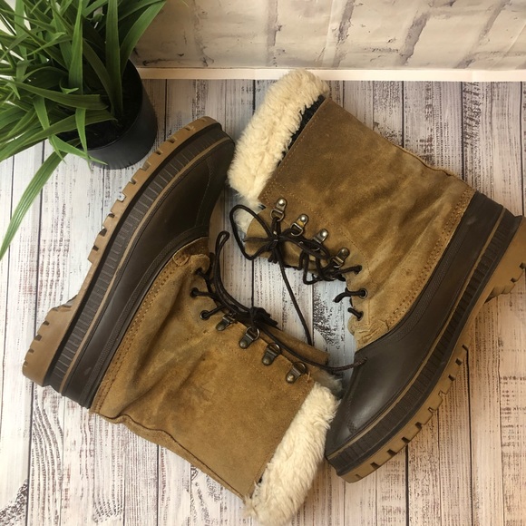 SOREL brown/tan waterproof snow rain duck boots. - Picture 3 of 8